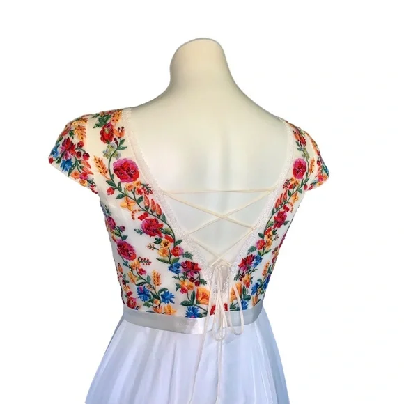 Sherri Hill 51112 Prom Dress Lace Up Back Embroidered